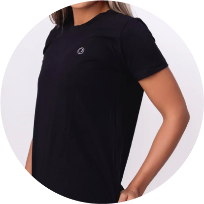 camiseta algodao pima black